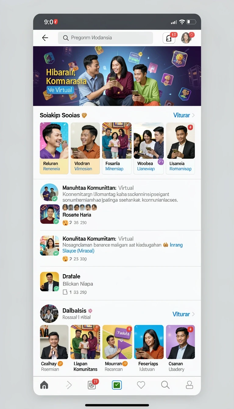 Cuplikan layar menu unduhan lkopen untuk perangkat Android